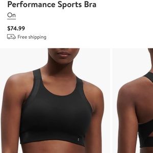 On running performance sports bra - BNWT